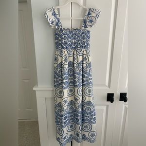 Boho Embroidered Cutout Maxi Dress
